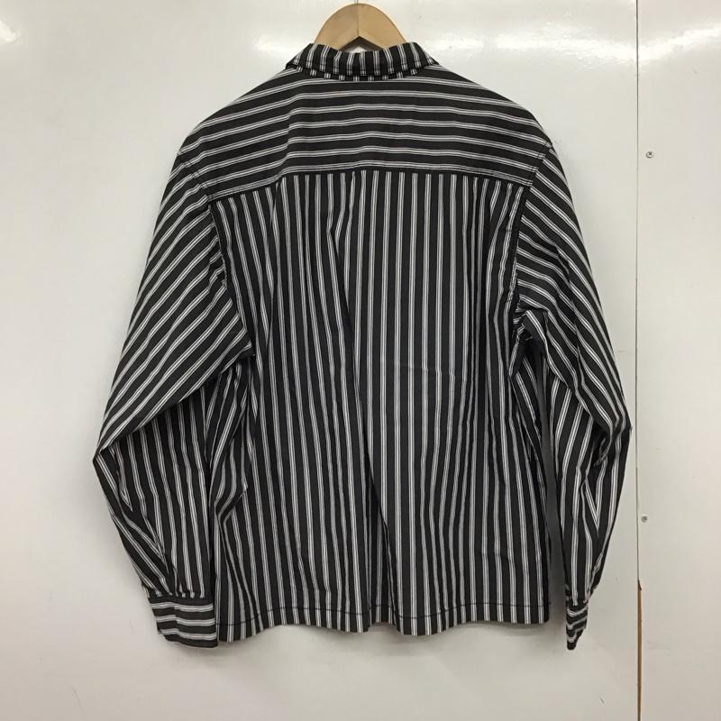 フリークスストア FREAK S STORE シャツ、ブラウス 長袖 長袖シャツ ジップアップ M ストライプ 白 / ホワイト / white X ダークグレー / ダークグレー / メンズ USED 古着 中古 10158128