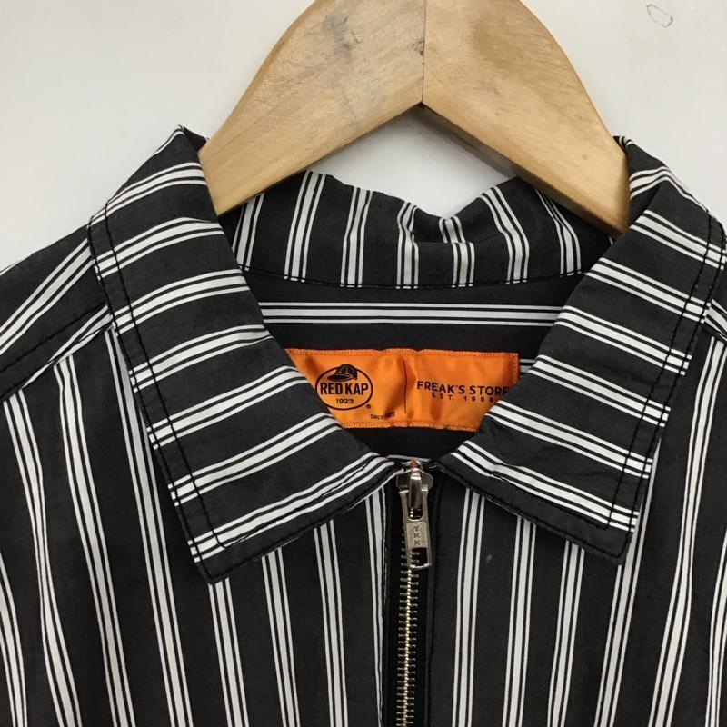 フリークスストア FREAK S STORE シャツ、ブラウス 長袖 長袖シャツ ジップアップ M ストライプ 白 / ホワイト / white X ダークグレー / ダークグレー / メンズ USED 古着 中古 10158128