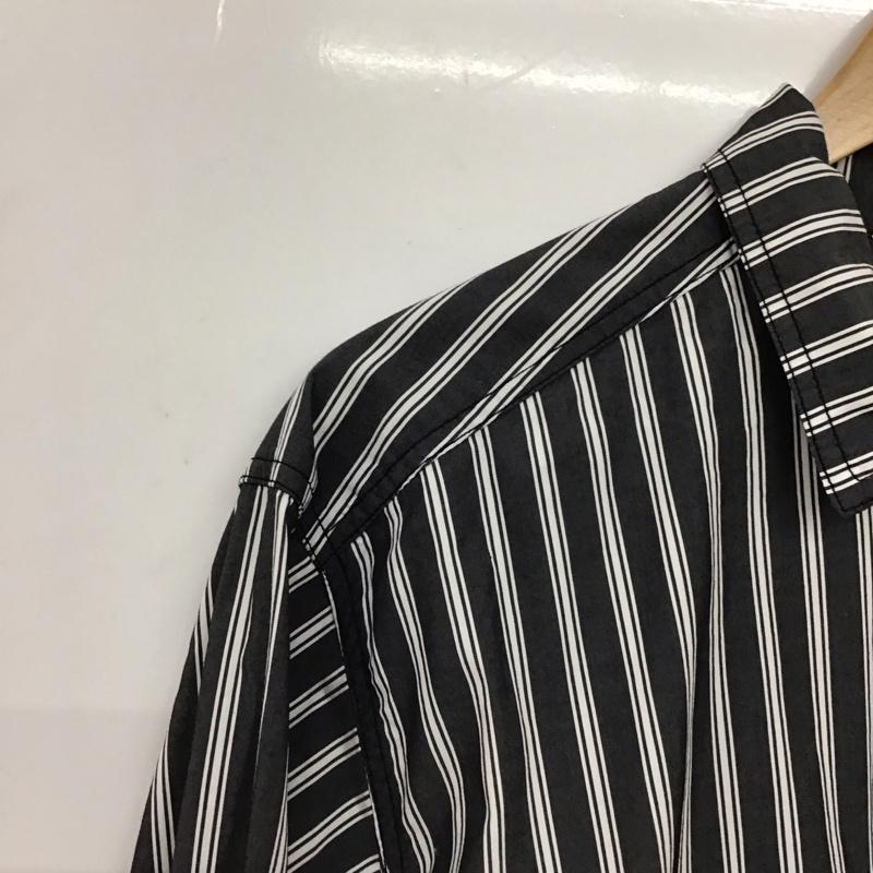 フリークスストア FREAK S STORE シャツ、ブラウス 長袖 長袖シャツ ジップアップ M ストライプ 白 / ホワイト / white X ダークグレー / ダークグレー / メンズ USED 古着 中古 10158128