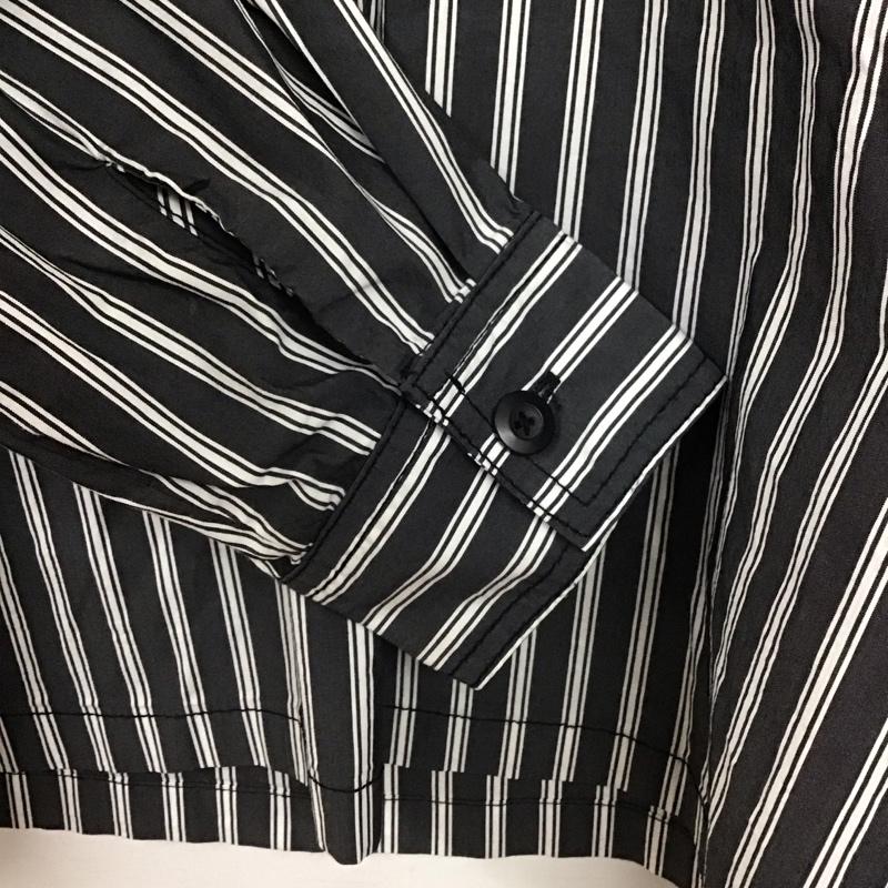 フリークスストア FREAK S STORE シャツ、ブラウス 長袖 長袖シャツ ジップアップ M ストライプ 白 / ホワイト / white X ダークグレー / ダークグレー / メンズ USED 古着 中古 10158128