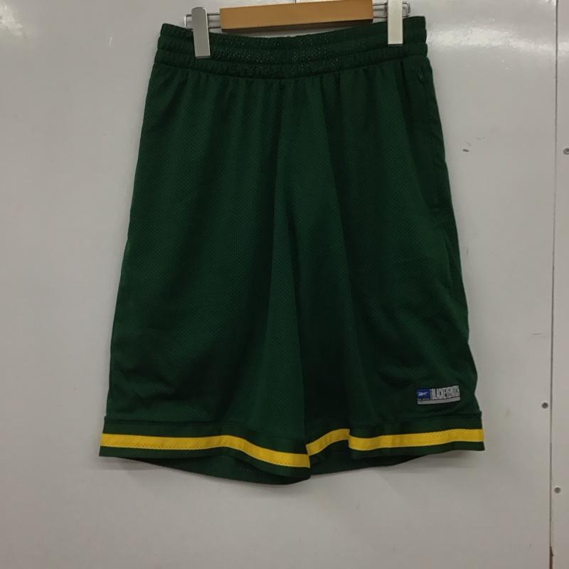 リーボック Reebok パンツ ショートパンツ ショートパンツ ハーフパンツ カジュアルパンツ L ロゴ、文字 緑 / グリーン / green メンズ USED 古着 中古 10158129
