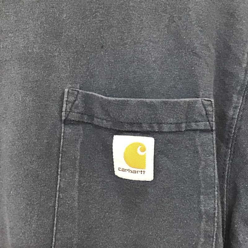 カーハート Carhartt Tシャツ 半袖 半袖カットソー プリントTシャツ クルーネックカットソー S ロゴ、文字 紺 / ネイビー / navy メンズ USED 古着 中古 10158134