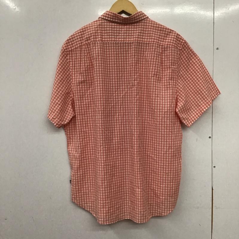 ノーティカ NAUTICA シャツ、ブラウス 半袖 半袖シャツ プリントシャツ ポケットシャツ XL チェック 白 / ホワイト / white X 桃 / ピンク / pink メンズ USED 古着 中古 10158136