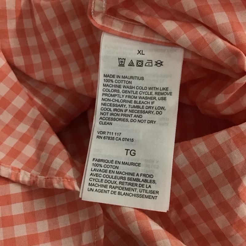 ノーティカ NAUTICA シャツ、ブラウス 半袖 半袖シャツ プリントシャツ ポケットシャツ XL チェック 白 / ホワイト / white X 桃 / ピンク / pink メンズ USED 古着 中古 10158136