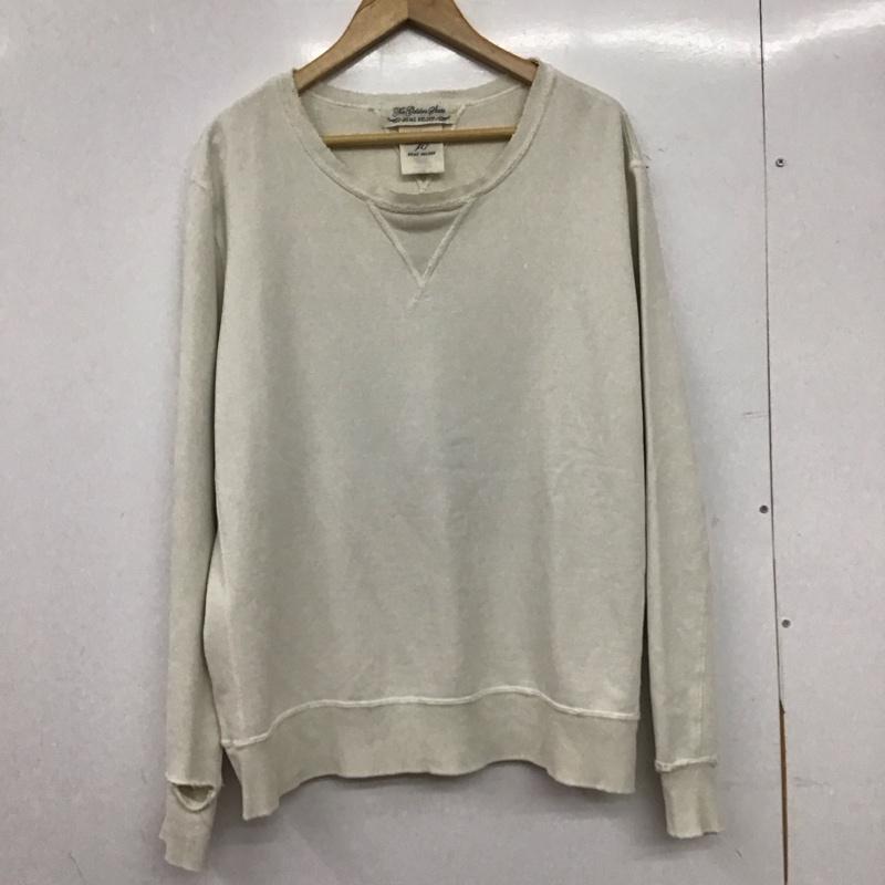 レミ レリーフ REMI RELIEF トレーナー 長袖 長袖トレーナー スウェット クルーネック プルオーバー L ダメージ加工 アイボリー / アイボリー / メンズ USED 古着 中古 10158138