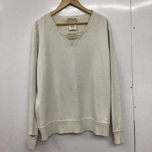 レミ レリーフ REMI RELIEF トレーナー 長袖 長袖トレーナー スウェット クルーネック プルオーバー L ダメージ加工 アイボリー / アイボリー / メンズ USED 古着 中古 10158138