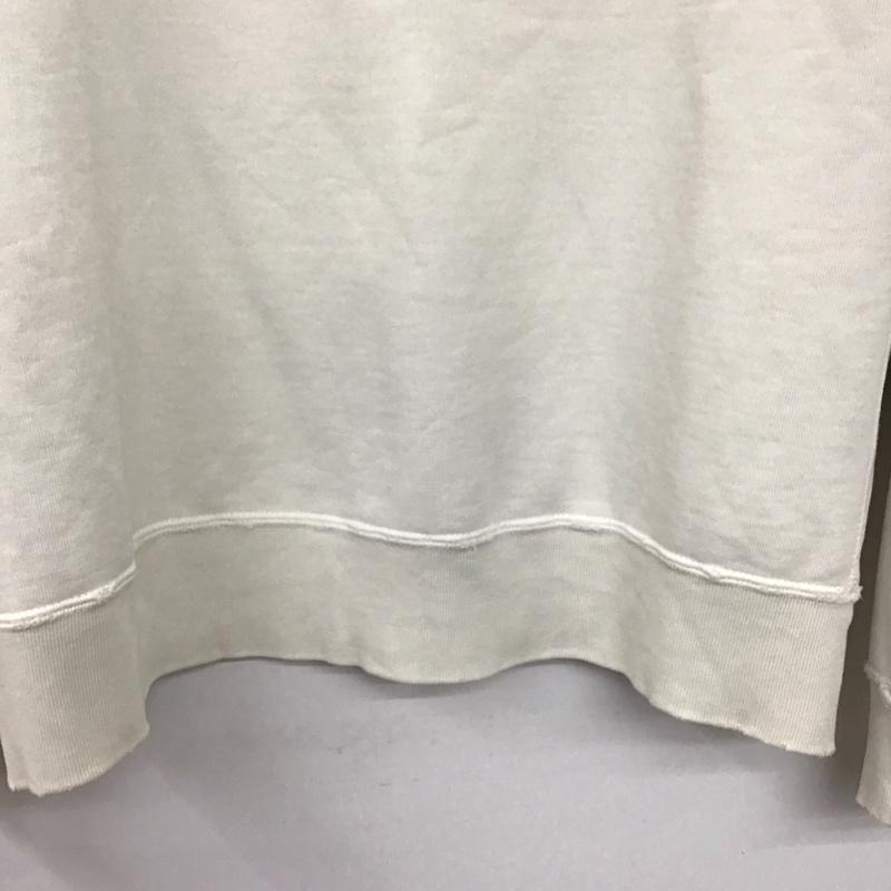 レミ レリーフ REMI RELIEF トレーナー 長袖 長袖トレーナー スウェット クルーネック プルオーバー L ダメージ加工 アイボリー / アイボリー / メンズ USED 古着 中古 10158138