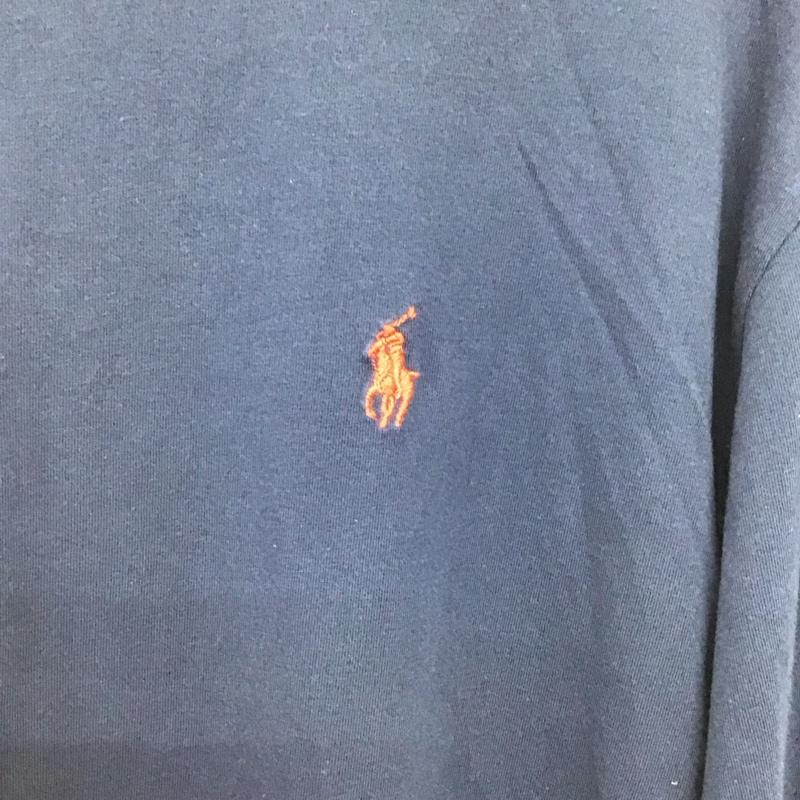 ポロバイラルフローレン Polo by RALPH LAUREN カットソー 長袖 長袖カットソー プリントカットソー クルーネック M ロゴ、文字 紺 / ネイビー / navy メンズ USED 古着 中古 10158139