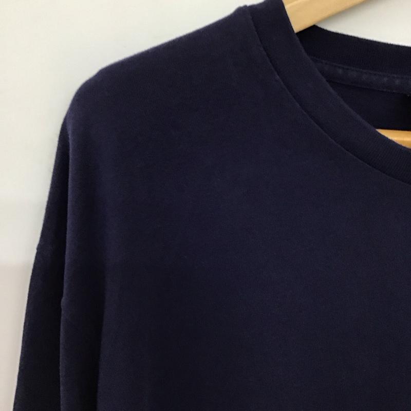 ポロバイラルフローレン Polo by RALPH LAUREN カットソー 長袖 長袖カットソー プリントカットソー クルーネック M ロゴ、文字 紺 / ネイビー / navy メンズ USED 古着 中古 10158139