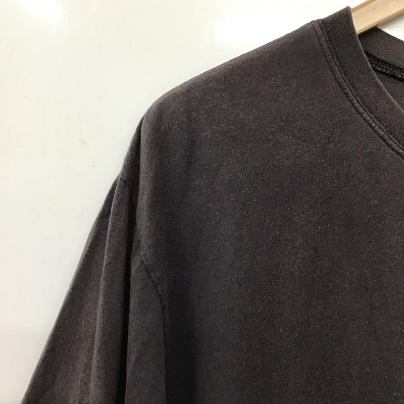アディダス adidas Tシャツ 半袖 半袖カットソー プリントTシャツ クルーネックカットソー M ロゴ、文字 ダークグレー / ダークグレー / メンズ USED 古着 中古 10158140