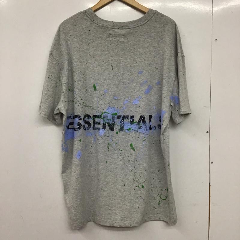 エッセンシャルズ ESSENTIALS Tシャツ 半袖 半袖カットソー プリントTシャツ クルーネックカットソー S プリント 灰 / グレー / gray メンズ USED 古着 中古 10158143