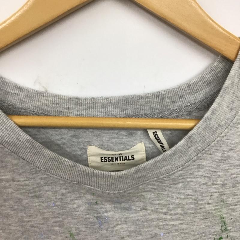 エッセンシャルズ ESSENTIALS Tシャツ 半袖 半袖カットソー プリントTシャツ クルーネックカットソー S プリント 灰 / グレー / gray メンズ USED 古着 中古 10158143