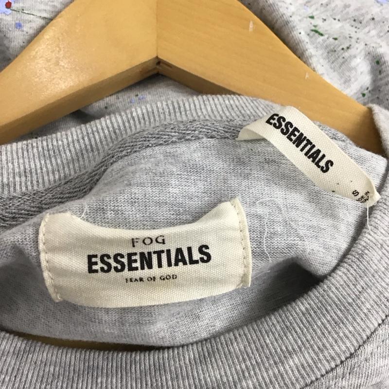 エッセンシャルズ ESSENTIALS Tシャツ 半袖 半袖カットソー プリントTシャツ クルーネックカットソー S プリント 灰 / グレー / gray メンズ USED 古着 中古 10158143