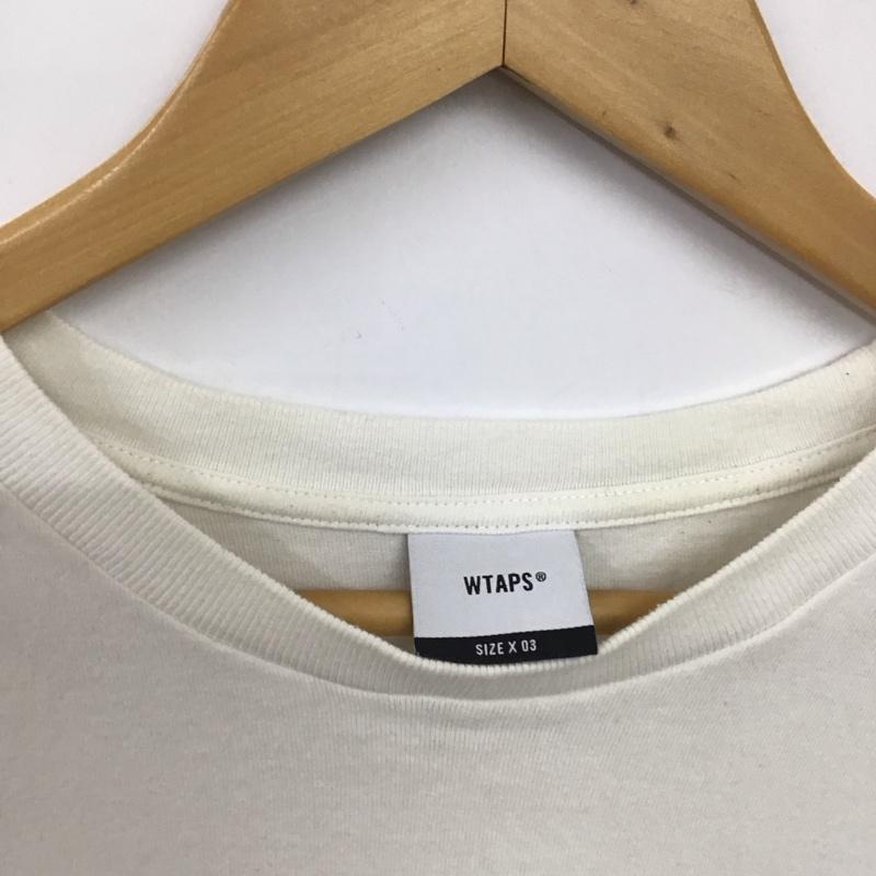 ダブルタップス WTAPS Tシャツ 半袖 半袖カットソー プリントTシャツ クルーネックカットソー 3 ロゴ、文字 白 / ホワイト / white メンズ USED 古着 中古 10158144