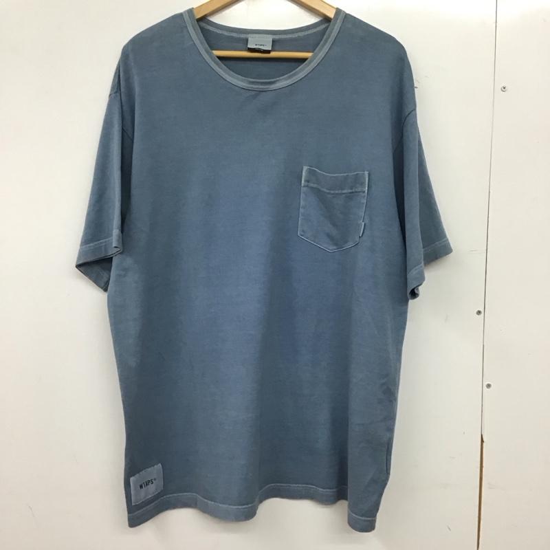 ダブルタップス WTAPS Tシャツ 半袖 半袖カットソー プリントTシャツ クルーネックカットソー 2 無地 水色 / ライトブルー / メンズ USED 古着 中古 10158145