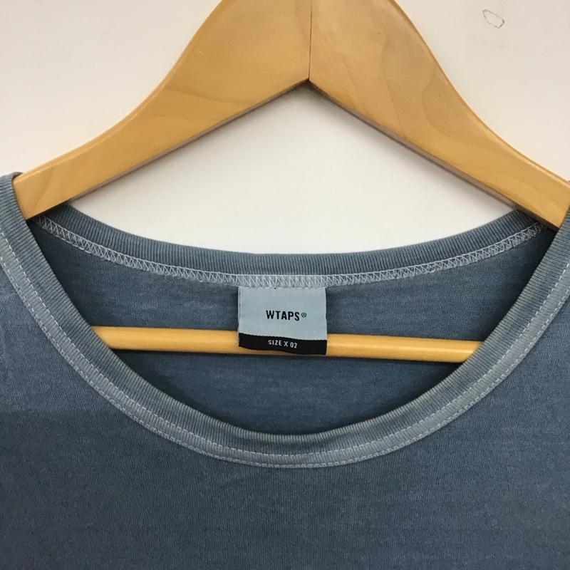 ダブルタップス WTAPS Tシャツ 半袖 半袖カットソー プリントTシャツ クルーネックカットソー 2 無地 水色 / ライトブルー / メンズ USED 古着 中古 10158145