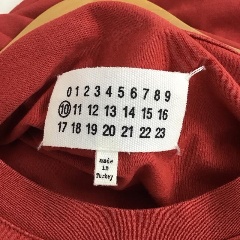 メゾン マルジェラ Maison Margiela Tシャツ 半袖 半袖カットソー プリントTシャツ クルーネックカットソー 無地 赤 / レッド / red メンズ USED 古着 中古 10158146