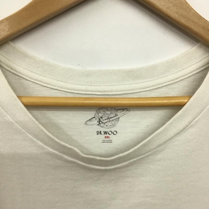 レディーメイド READY MADES Tシャツ 半袖 半袖カットソー プリントTシャツ クルーネックカットソー XXL ロゴ、文字 アイボリー / アイボリー / メンズ USED 古着 中古 10158147