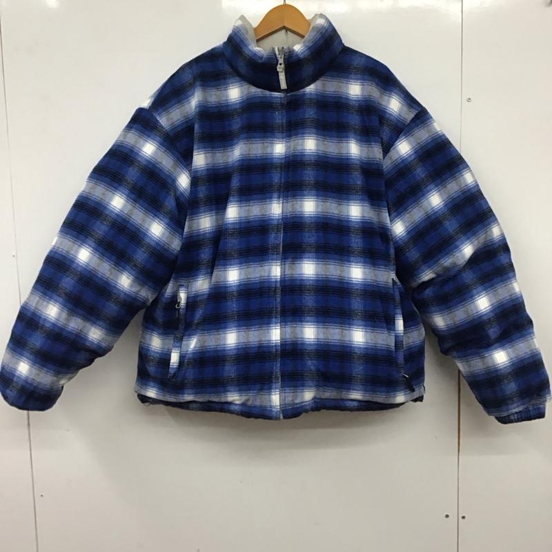 シュプリーム Supreme ジャケット、上着 ジャンパー、ブルゾン 22AW FlannelReversiblePufferJacket L ロゴ、文字 X チェック 灰 / グレー / gray メンズ USED 古着 中古 10158150