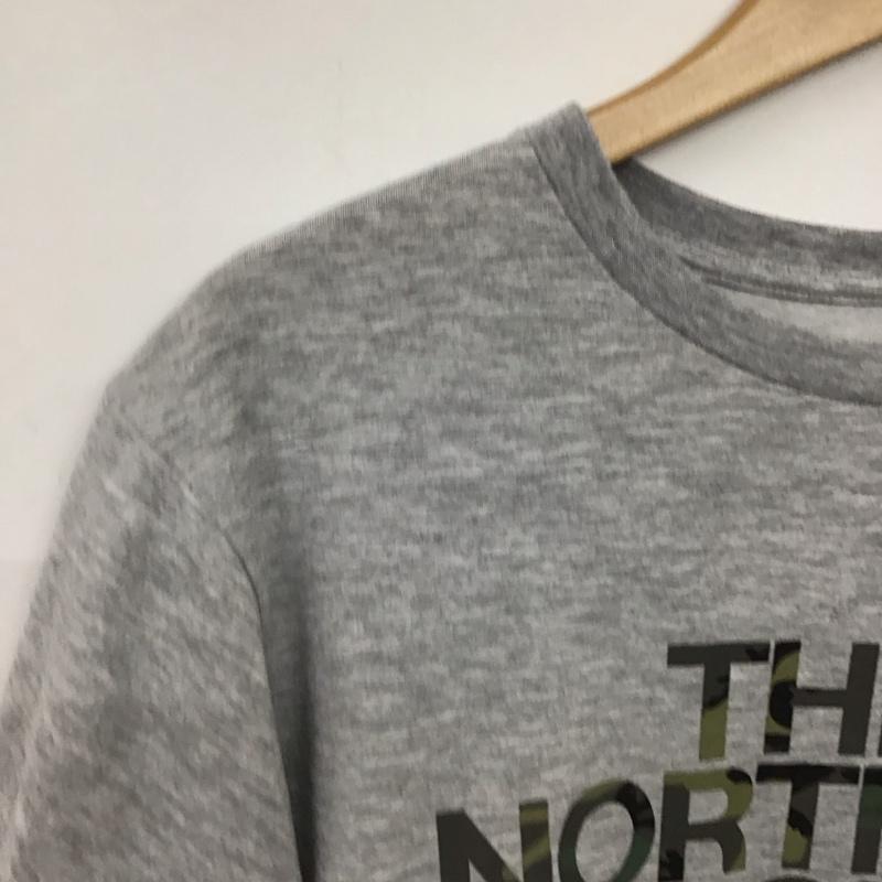 ザノースフェイス THE NORTH FACE Tシャツ 半袖 半袖カットソー プリントTシャツ クルーネックカットソー L ロゴ、文字 灰 / グレー / gray メンズ USED 古着 中古 10158151