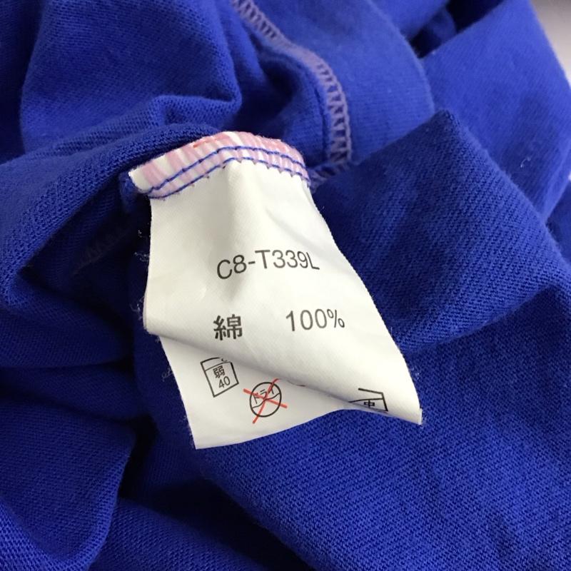 チャンピオン Campion Tシャツ 半袖 半袖カットソー プリントTシャツ Vネックカットソー XXL ロゴ、文字 青 / ブルー / blue メンズ USED 古着 中古 10158152
