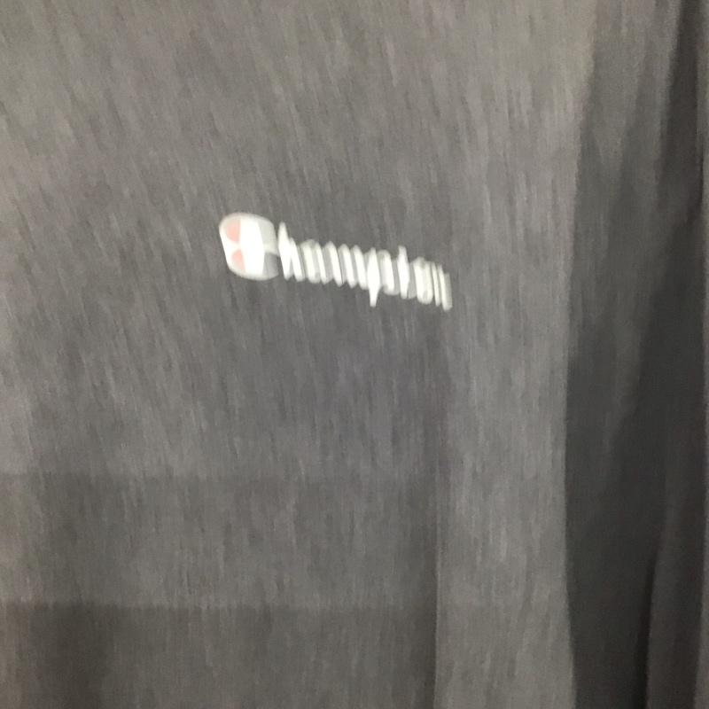 チャンピオン Champion Tシャツ 半袖 半袖カットソー プリントTシャツ クルーネックカットソー L ロゴ、文字 ダークグレー / ダークグレー / メンズ USED 古着 中古 10158156