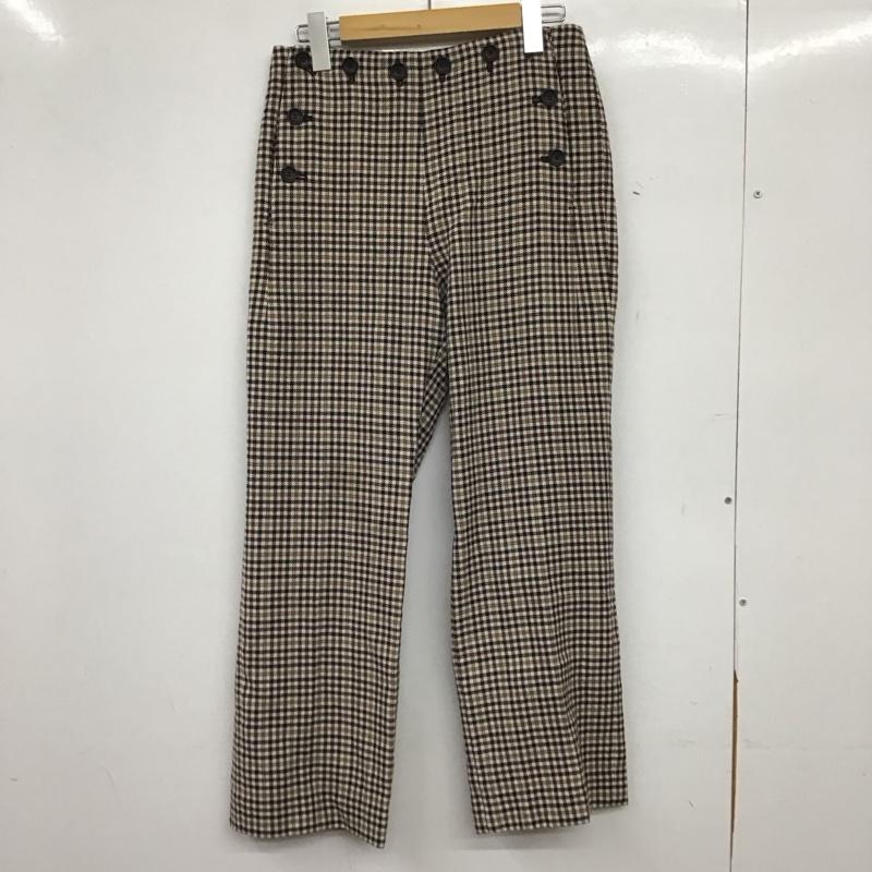 ビューティフルピープル beautiful people パンツ ワークパンツ、ペインターパンツ スラックスパンツ ワイドパンツ センタータックパンツ XS チェック マルチカラー / マルチカラー / multicolor メンズ USED 古着 中古 10158158