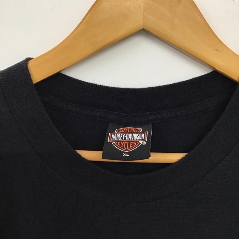 ハーレーダビッドソン Harley-Davidson Tシャツ 半袖 半袖カットソー プリントTシャツ クルーネックカットソー XL ロゴ、文字 ダークグレー / ダークグレー / メンズ USED 古着 中古 10158168
