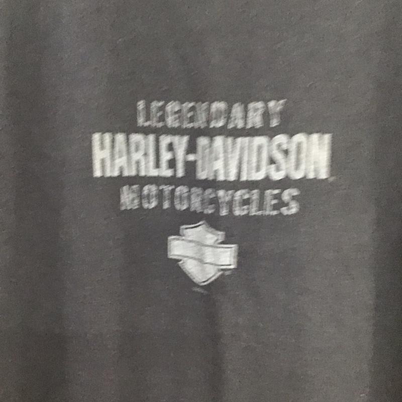 ハーレーダビッドソン Harley-Davidson Tシャツ 半袖 半袖カットソー プリントTシャツ クルーネックカットソー XL ロゴ、文字 ダークグレー / ダークグレー / メンズ USED 古着 中古 10158168