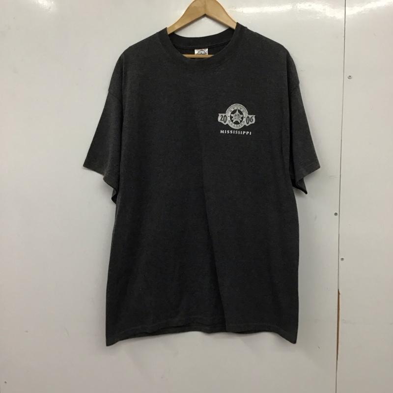 古着 USED Tシャツ 半袖 半袖カットソー プリントTシャツ クルーネックカットソー XL ロゴ、文字 ダークグレー / ダークグレー / メンズ USED 古着 中古 10158169