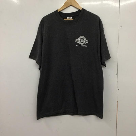 古着 USED Tシャツ 半袖 半袖カットソー プリントTシャツ クルーネックカットソー XL ロゴ、文字 ダークグレー / ダークグレー / メンズ USED 古着 中古 10158169