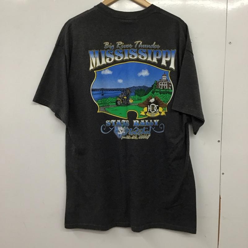 古着 USED Tシャツ 半袖 半袖カットソー プリントTシャツ クルーネックカットソー XL ロゴ、文字 ダークグレー / ダークグレー / メンズ USED 古着 中古 10158169