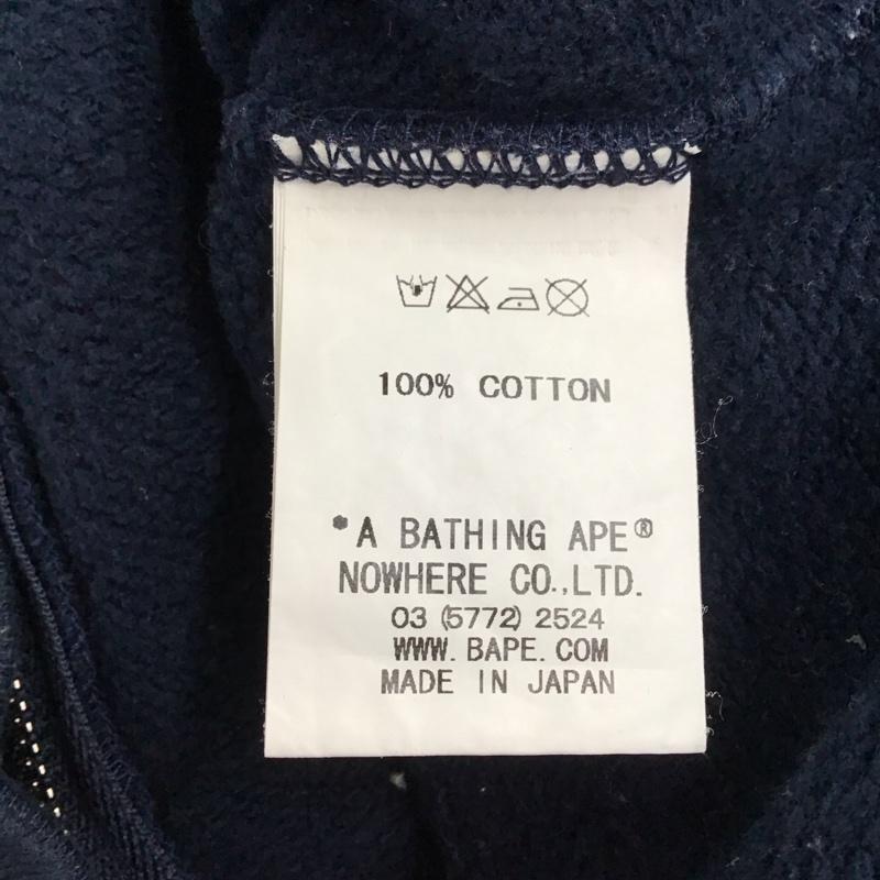 アベイシングエイプ A BATHING APE パーカー 長袖 ジップパーカー XS プリント X ロゴ、文字 紺 / ネイビー / navy レディース USED 古着 中古 10158185