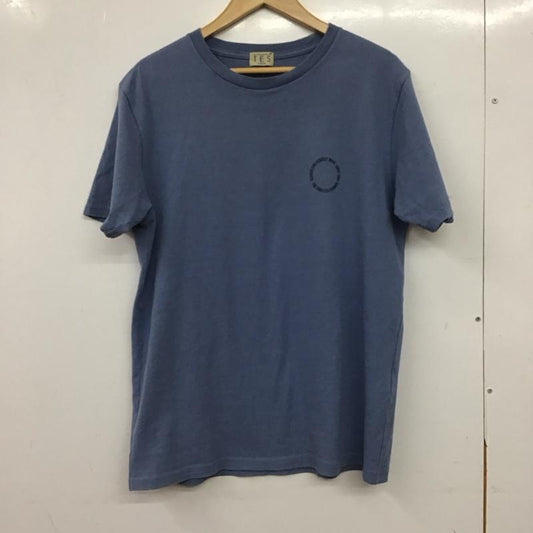 テス TES Tシャツ 半袖 半袖カットソー プリントTシャツ クルーネックカットソー L ロゴ、文字 水色 / ライトブルー / メンズ USED 古着 中古 10158186