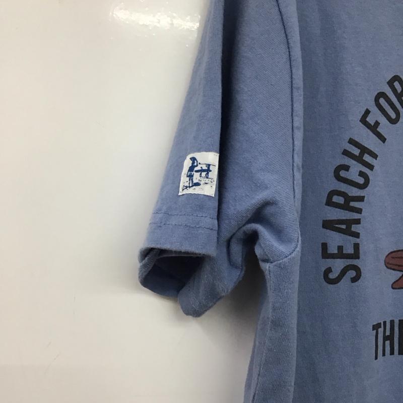 テス TES Tシャツ 半袖 半袖カットソー プリントTシャツ クルーネックカットソー L ロゴ、文字 水色 / ライトブルー / メンズ USED 古着 中古 10158186