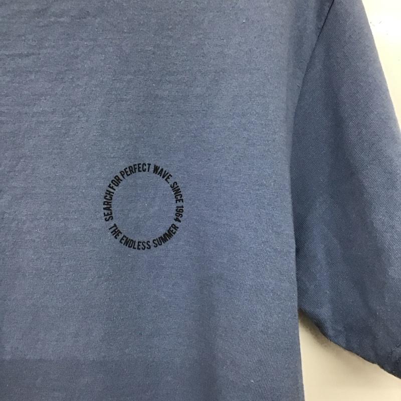 テス TES Tシャツ 半袖 半袖カットソー プリントTシャツ クルーネックカットソー L ロゴ、文字 水色 / ライトブルー / メンズ USED 古着 中古 10158186