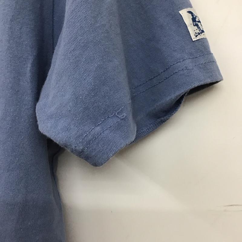 テス TES Tシャツ 半袖 半袖カットソー プリントTシャツ クルーネックカットソー L ロゴ、文字 水色 / ライトブルー / メンズ USED 古着 中古 10158186