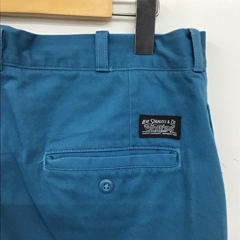 リーバイストラウスアンドコー Levi Strauss & co. パンツ チノパン チノパン ワイドパンツ カジュアルパンツ 31インチ 無地 青 / ブルー / blue メンズ USED 古着 中古 10158192