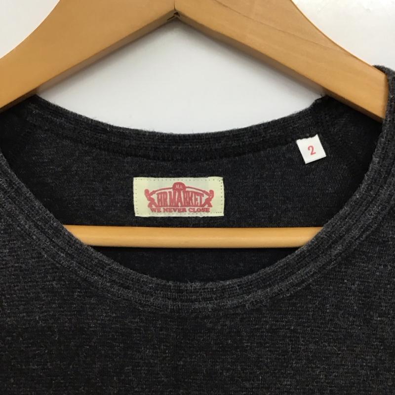 ハリウッドランチマーケット H.R MARKET Tシャツ 半袖 半袖カットソー プリントTシャツ クルーネックカットソー 2 無地 ダークグレー / ダークグレー / メンズ USED 古着 中古 10158199