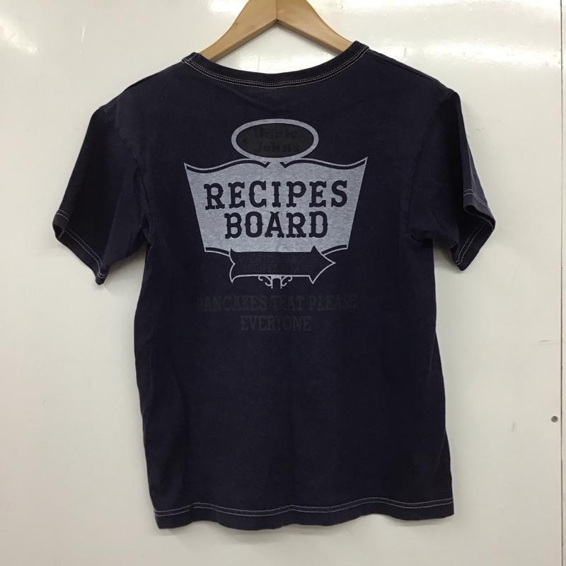 フラットヘッド FLATHEAD Tシャツ 半袖 半袖カットソー プリントTシャツ クルーネックカットソー 36 ロゴ、文字 紺 / ネイビー / navy メンズ USED 古着 中古 10158201