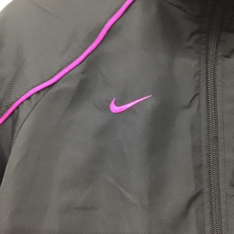 ナイキ NIKE ジャケット、上着 ジャンパー、ブルゾン ジップアップジャケット ナイロンジャケット アウター S ロゴ、文字 黒 / ブラック / black X 紫 / パープル / purple メンズ USED 古着 中古 10158211