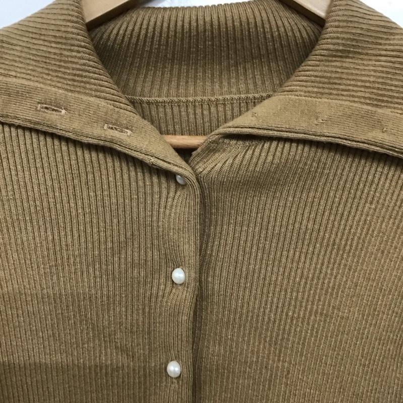マウジー MOUSSY カーディガン 長袖 FREE 無地 茶 / ブラウン / brown レディース USED 古着 中古 10158221