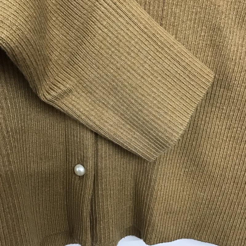 マウジー MOUSSY カーディガン 長袖 FREE 無地 茶 / ブラウン / brown レディース USED 古着 中古 10158221