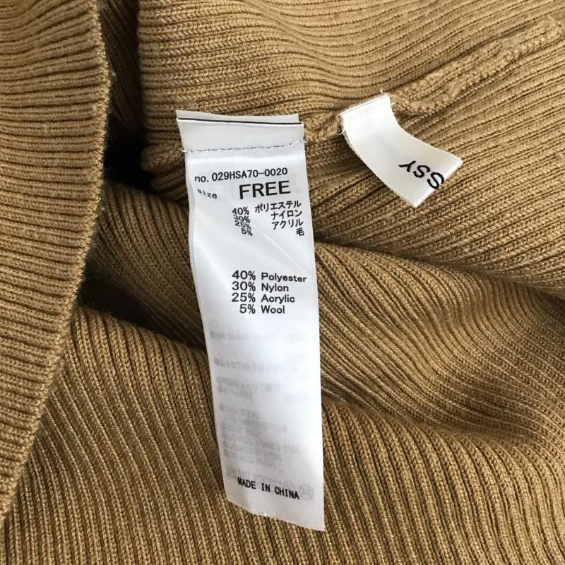 マウジー MOUSSY カーディガン 長袖 FREE 無地 茶 / ブラウン / brown レディース USED 古着 中古 10158221