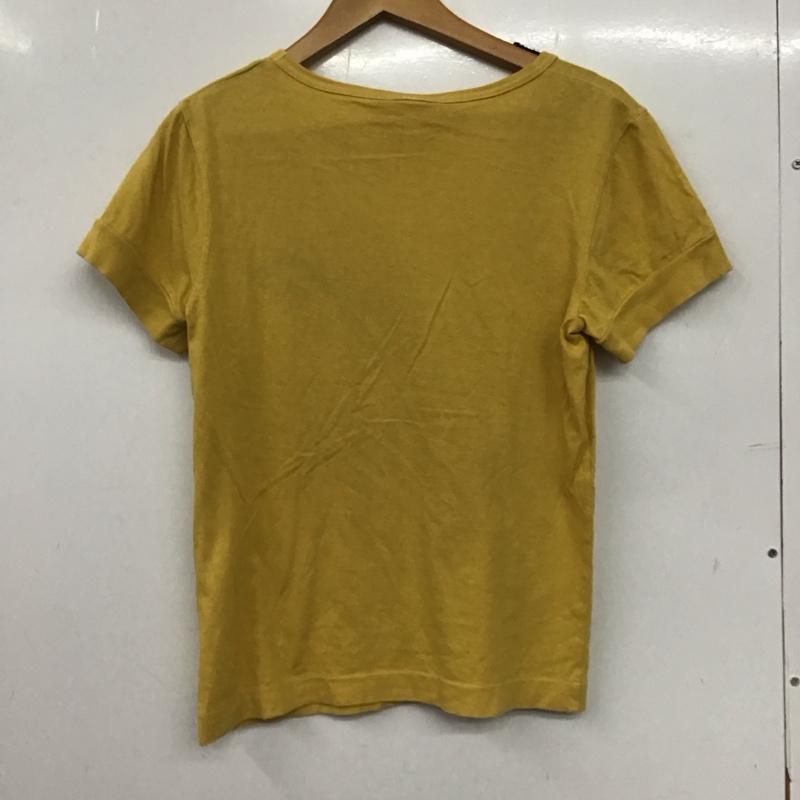 エムエイチエル MHL. カットソー 半袖 2 ロゴ、文字 X プリント 黄 / イエロー / yellow レディース USED 古着 中古 10158222
