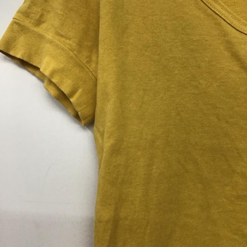 エムエイチエル MHL. カットソー 半袖 2 ロゴ、文字 X プリント 黄 / イエロー / yellow レディース USED 古着 中古 10158222