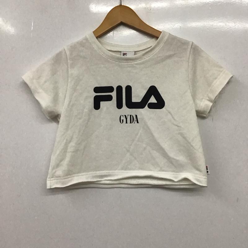 ジェイダ GYDA Tシャツ 半袖 072322709101 GYDA×FILA スウェットショートTシャツ FREE ロゴ、文字 X プリント 白 / ホワイト / white レディース USED 古着 中古 10158232