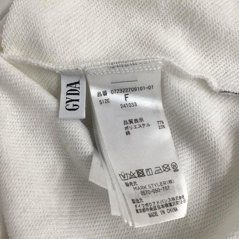 ジェイダ GYDA Tシャツ 半袖 072322709101 GYDA×FILA スウェットショートTシャツ FREE ロゴ、文字 X プリント 白 / ホワイト / white レディース USED 古着 中古 10158232