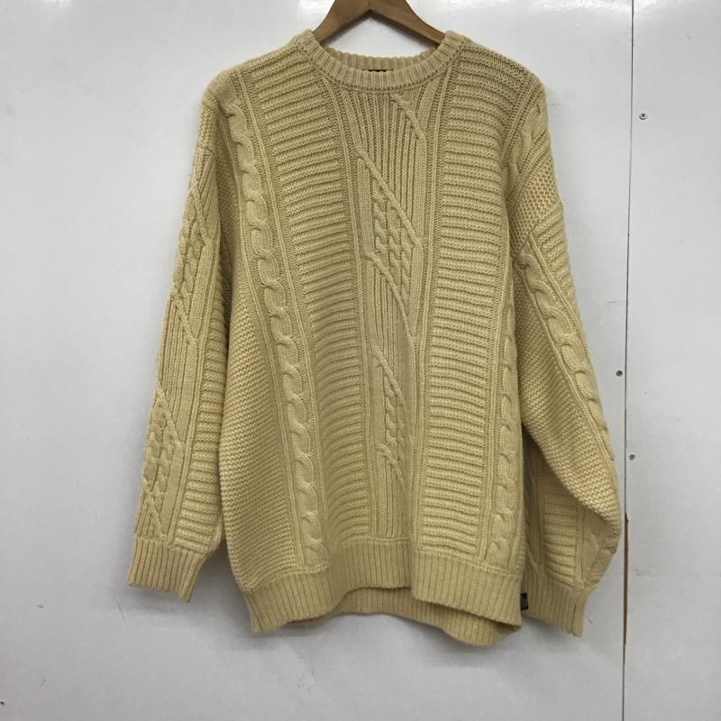 エフエイティー FAT ニット、セーター 長袖 長袖ニットカットソー クルーネック セーター  ベージュ / ベージュ / beige メンズ USED 古着 中古 10158234