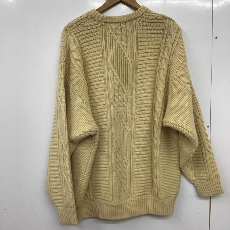 エフエイティー FAT ニット、セーター 長袖 長袖ニットカットソー クルーネック セーター  ベージュ / ベージュ / beige メンズ USED 古着 中古 10158234